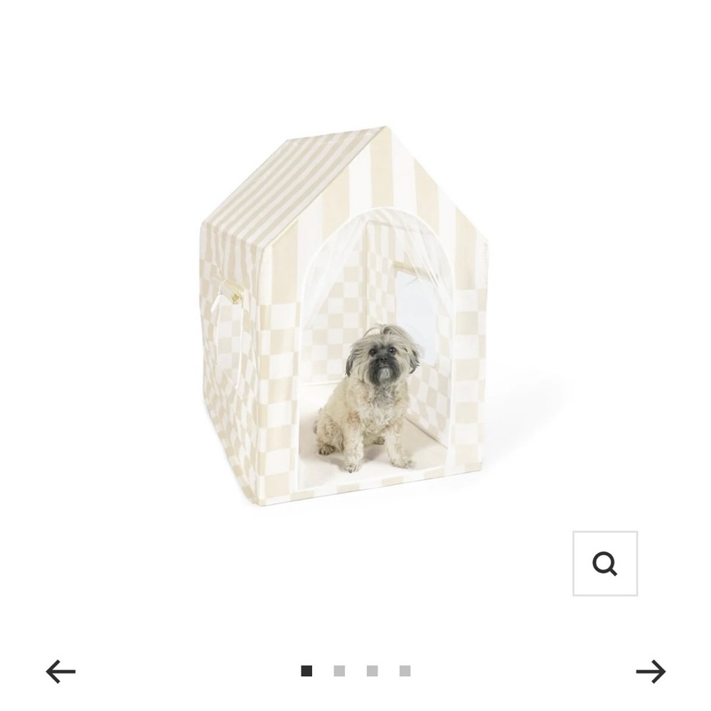 THE CHECKER CABANA STRIPE PUP-ANA™ TENT NWOT